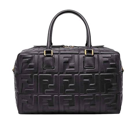 fendi purse bag black woth stoched whotw roses|Fendi handbags black.